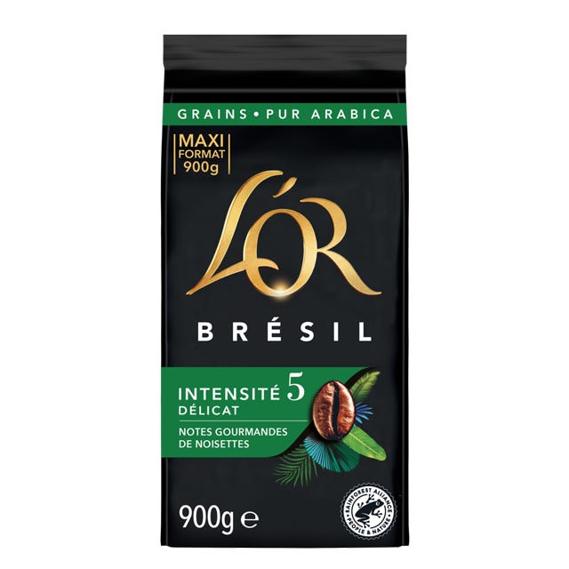  Café en grain L'OR Brésil 900g