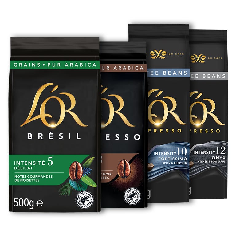 Assortiment L'OR Café en grain - 4x 500g