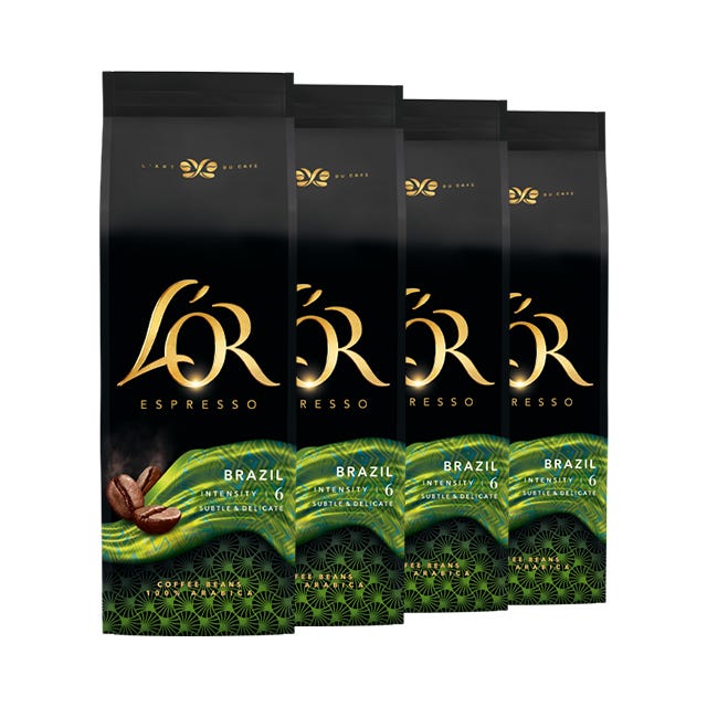 CAFÉ EN GRAINS L'OR BRAZIL – 4x 500g