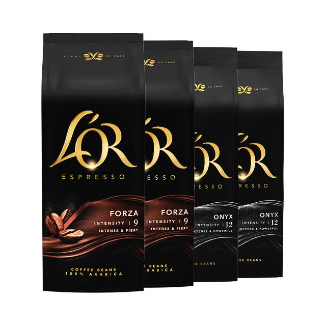 ASSORTIMENT L'OR INTENSE CAFÉ EN GRAINS– 4x 500g