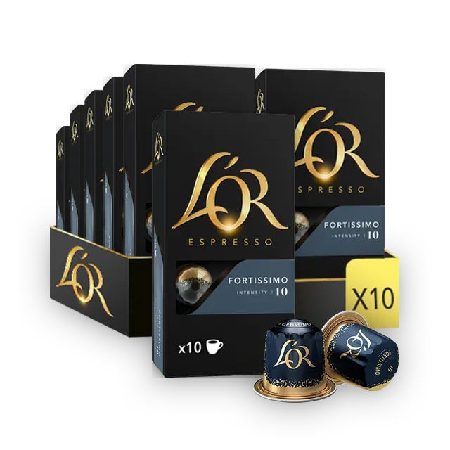 L’OR Espresso Fortissimo – Lot de 100 Capsules