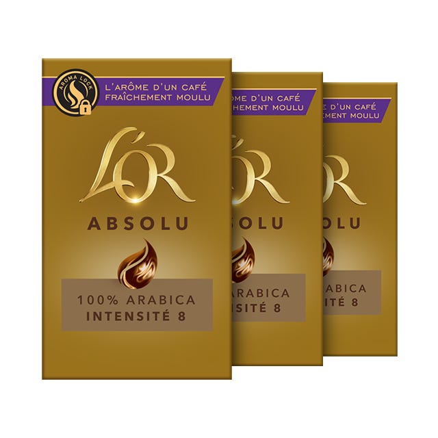 Lot de 12 – Café moulu L’OR Absolu - 12x250g