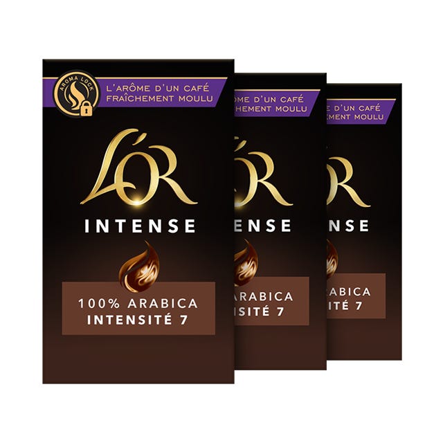 Lot de 12 – Café moulu L’OR Intense - 12x250g