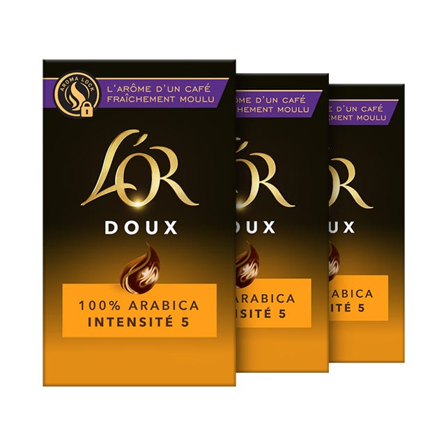 Lot de 12 – Café moulu L’OR Doux - 12x250g