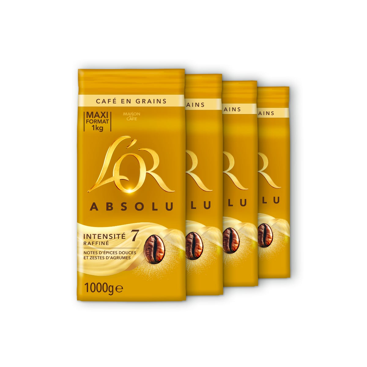 Café en Grain L'OR Absolu - Intensité 7  - 4x1kg