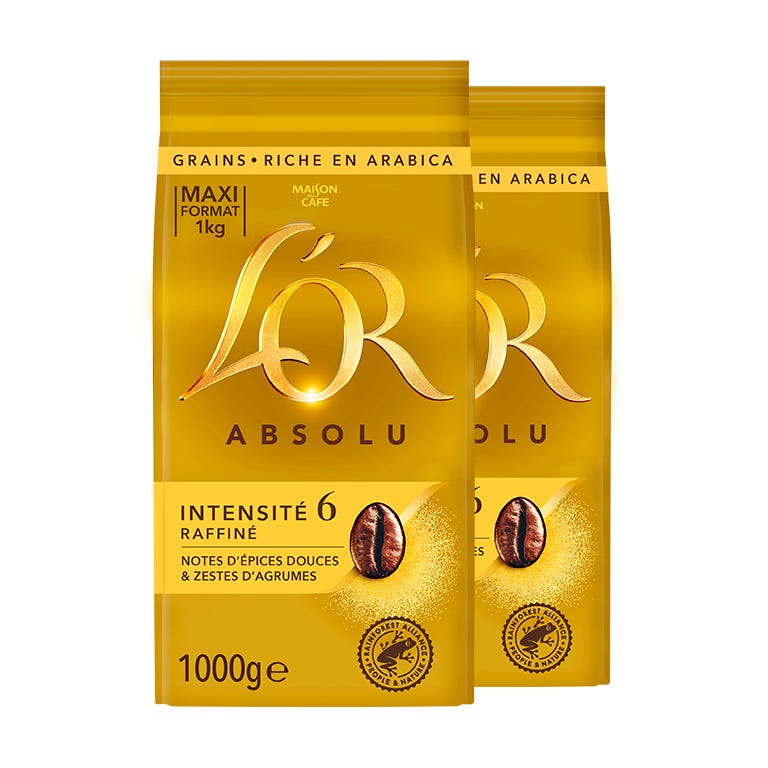 Café en grain L'OR Absolu - 2x1kg