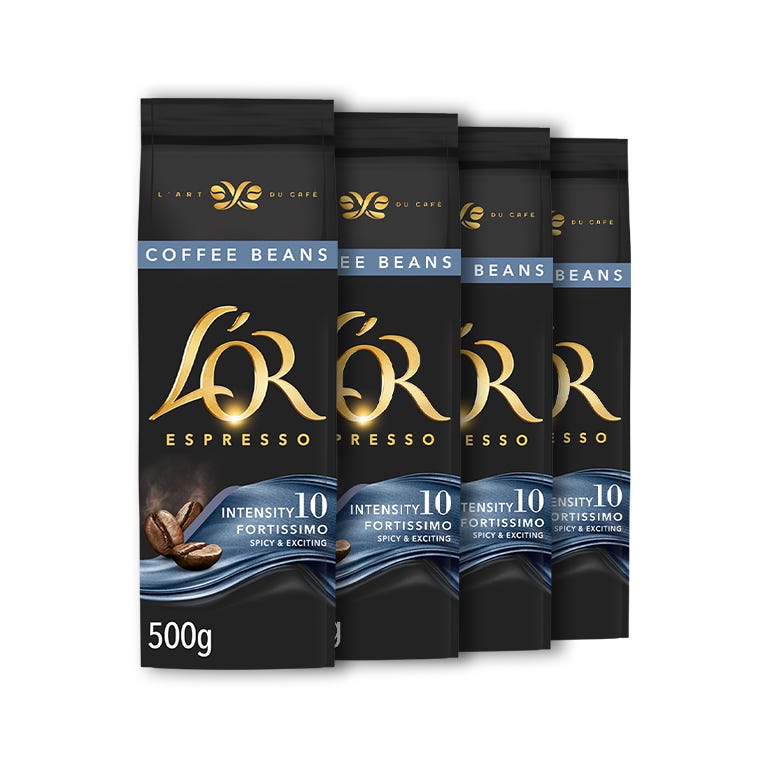 Café en Grain L'OR Fortissimo - 4x 500g