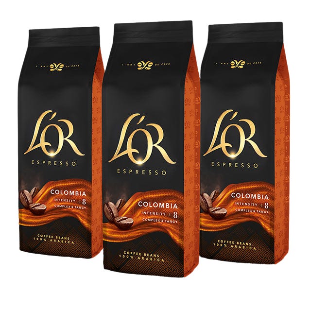 CAFÉ L’OR GRANO COLOMBIA - 3x 500g