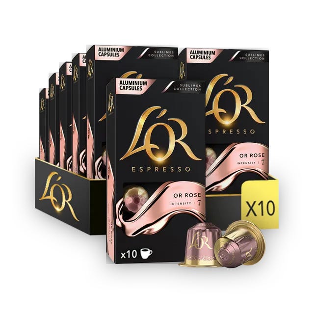 L’OR Espresso Or Rose – Lot de 100 Capsules