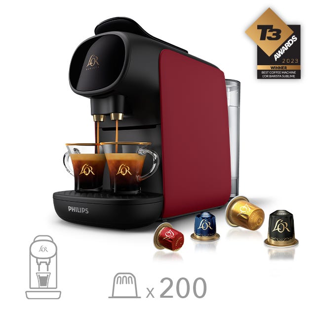 Free Machine + 200 capsules - L'OR Barista Sublime